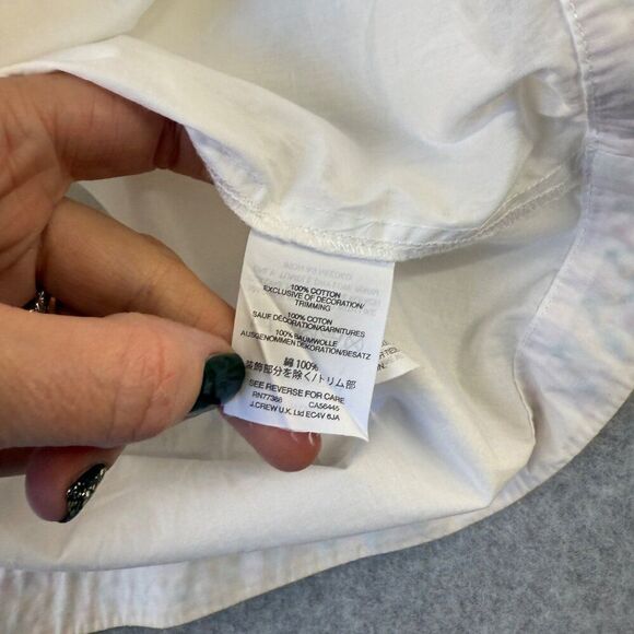 Madewell Women's Medium Blouse Embroidered Floral‎ Off-Shoulder Cotton Top Boho - Picture 7 of 10